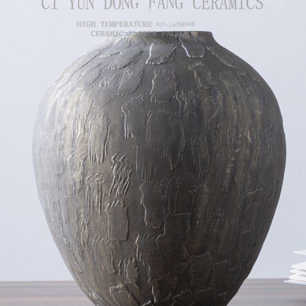 陶瓷花器北欧复古铜花瓶桌面干花插花装饰摆件客厅简约中式电视柜,家居饰品,花瓶,淘宝优惠券,粉丝福利购,淘宝优惠卷