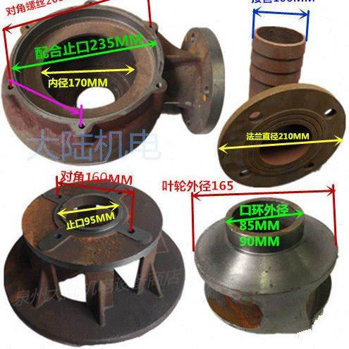 排污泵水泵蜗壳底座叶轮 WQ11/15KW-4寸泵头底网叶轮出水口全扬程,五金/工具,电机配件,淘宝优惠券,粉丝福利购,淘宝优惠卷