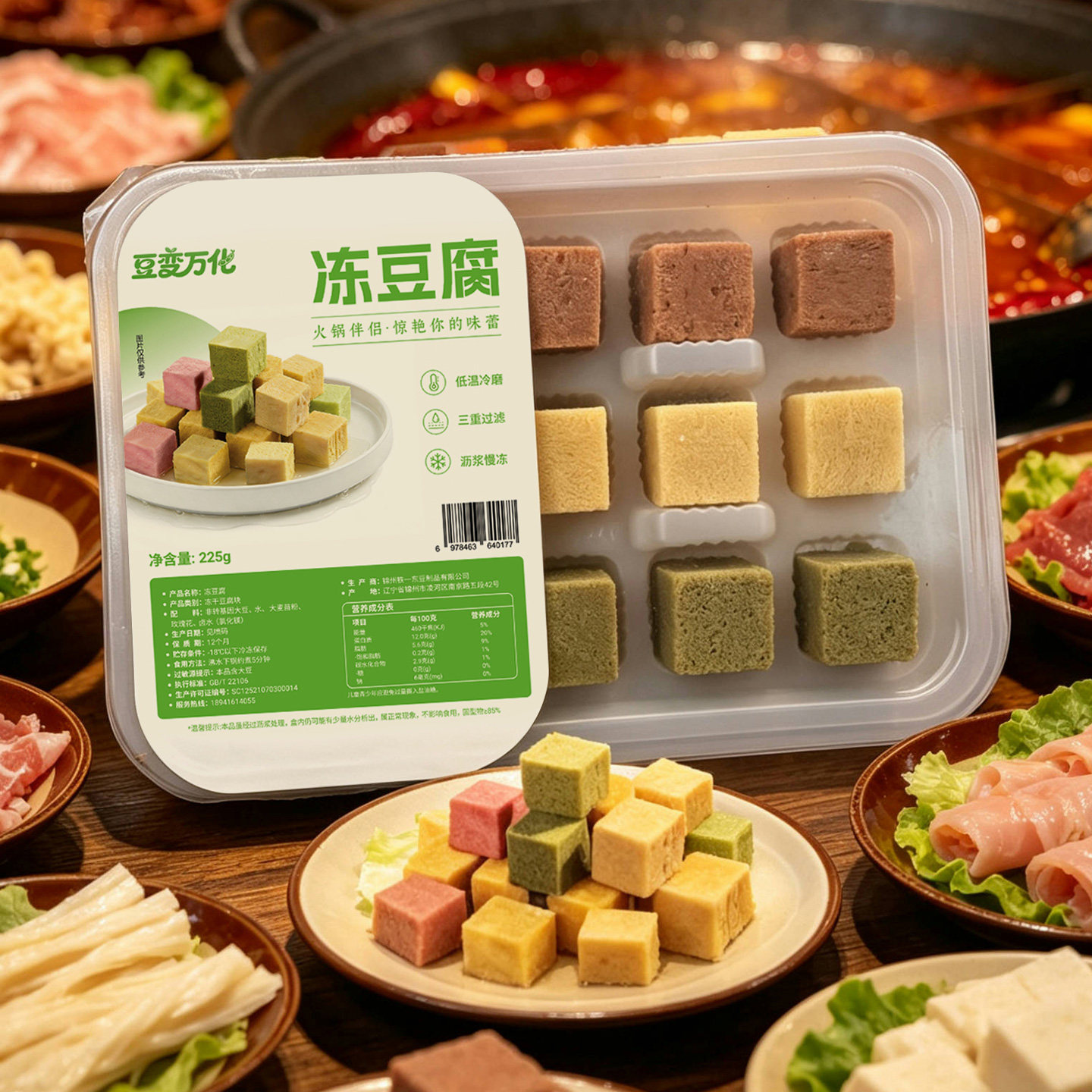 顺丰东北正宗卤水冻豆腐块涮火锅食材手工冷冻豆腐豆制品锦州特产