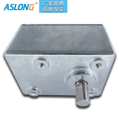 A5882蜗杆减速箱直流电机方形直角变速器金属齿轮箱正反转减速器