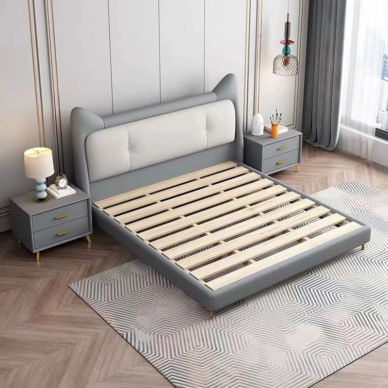 1米2单人床小户型男孩女孩公主床儿童床现代卧室皮床1.35米床小床