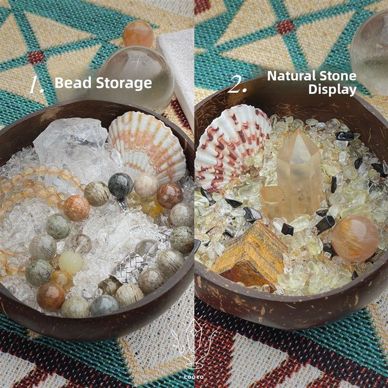 可可万物皆灵天然水晶原石碗带来财富和宝藏桃花许愿盆测量桌面装,家居饰品,桌面摆件,淘宝优惠券,粉丝福利购,淘宝优惠卷