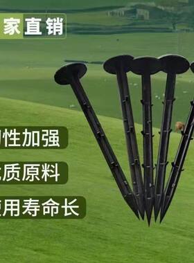 塑料地钉加粗加长拉枝钉大棚地膜钉农田黑色除防S草布倒刺地钉优