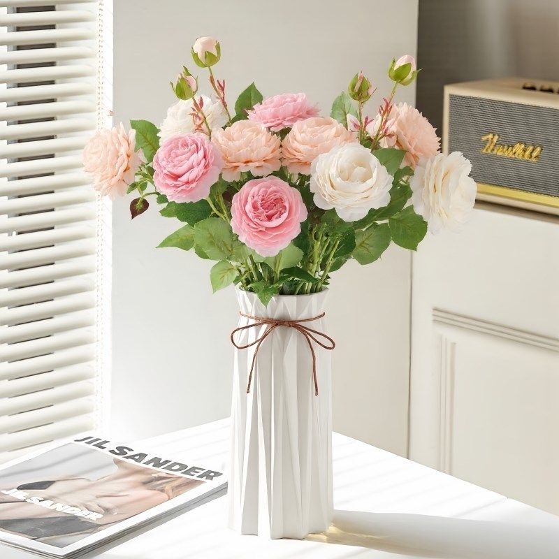 仿真花假花玫瑰花束客厅装饰干花拍照摆件高级感插花场景摆设布置,家居饰品,仿真花/假花,淘宝优惠券,粉丝福利购,淘宝优惠卷