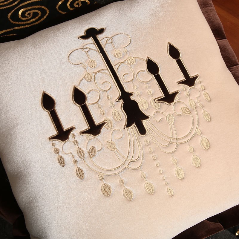 A9L欧式皮沙发抱枕靠垫客厅靠枕丝绒绣花靠背垫办公室方枕美式腰