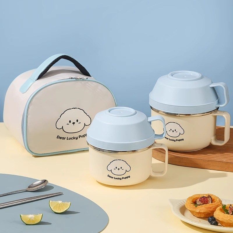 LM304不锈钢泡面碗带盖饭盒小学生专用宿舍上班族食堂打饭碗ins,餐饮具,饭盒/保温桶/保温提锅,淘宝优惠券,粉丝福利购,淘宝优惠卷