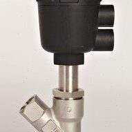 不锈钢304 塑料头 气动角座阀 DN25 KLJZF-25