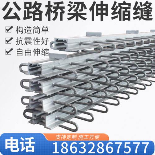 公路桥梁伸缩缝GQF-C40D60 E-F异型梳齿钢板毛勒缝模数式装置支座
