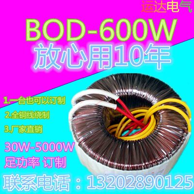 600W(VA)220V转100V110V120V160V180V220V230V380V环形变压器