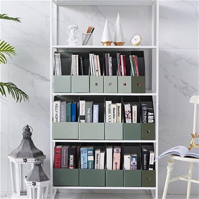 JIH3加厚可折叠m桌面纸质收纳盒学生宿舍整理办公室文件夹框书立