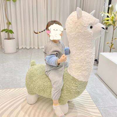 网红羊驼凳子座椅客厅落地摆件闺蜜生H日礼物装饰乔迁新居七夕女