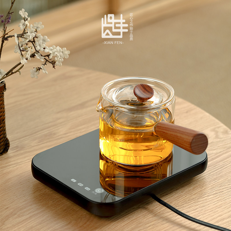 贤丰超薄MINI电陶炉煮茶器套装耐热F玻璃煮茶壶全自动蒸茶壶泡茶