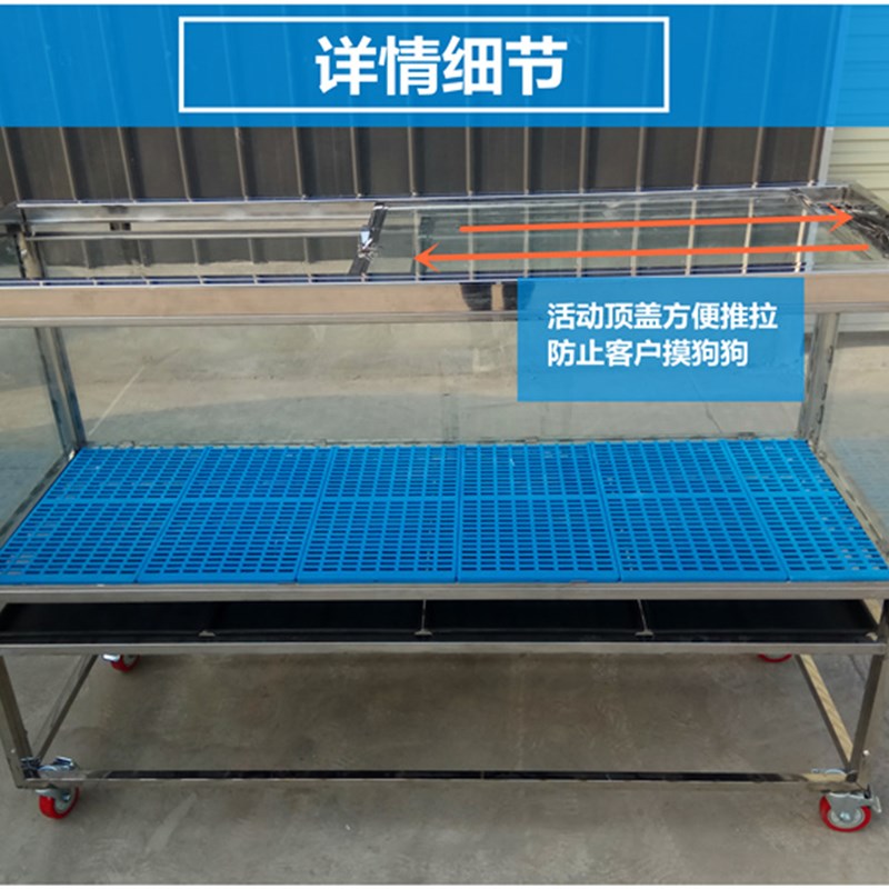 加大加厚展示笼跑笼不锈钢狗笼子狗狗跑床宠物店小型犬中型犬笼子