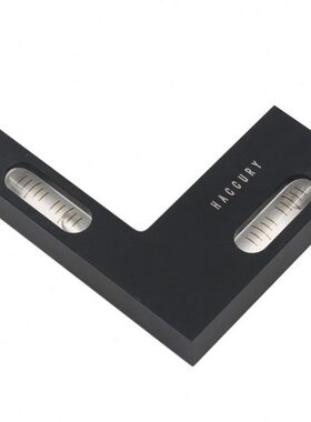 多用途L型三向水平仪金属三轴三维测量水平泡珠银色黑色85x68x14