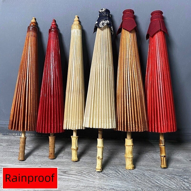 非物质文化遗产手工油纸伞全戴油纸伞加纱,风雨无阻,古代传统古风