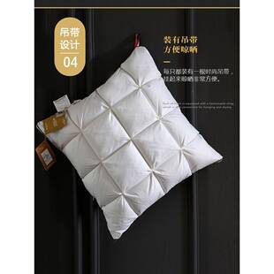 床头羽绒座靠垫芯大靠背发抱枕白鹅绒办公室b卧室靠枕沙椅F96HMS8