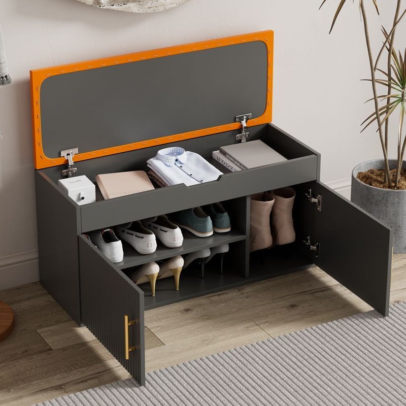 整装鞋凳a一体家用门口入户换鞋凳飘窗柜储物柜收纳柜轻奢