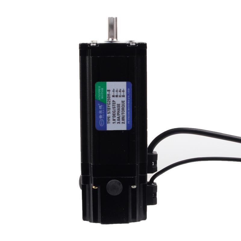 57步进电机2.8NM带刹5车7BYG250H电大力矩带抱闸机长1602.8NMM