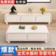lw0款 侘寂奶油风新白电视柜简约现代几组客厅584家用小户合型茶轻