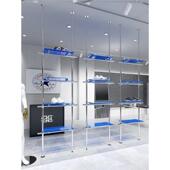 店包陈 墙吊顶立柱不锈钢直货间架服装 定制店播鞋 架展示架上852鞋