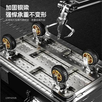 钢板小推手车拉货车搬运车家用板MG1688-K车便携推拖车折平叠小拉