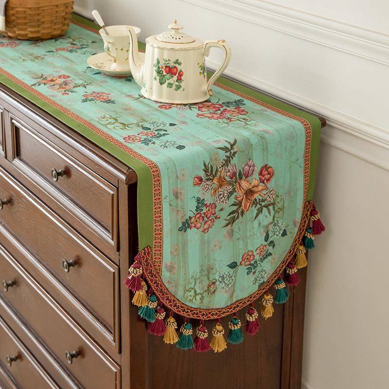 桌旗轻奢高级感餐斗桌旗布长茶ZQ-2265-几桌电视柜柜盖布条餐边柜