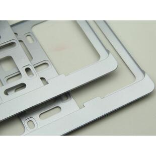 家窄边厂边车牌架锌铝细合金框不锈国产牌照框架