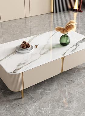 几茶小电视柜岩24934板组合客厅大户型约轻奢现代简烤漆茶几电视