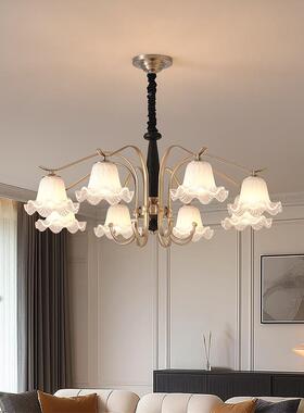 中古客厅艺术美玻古璃35360吊实木式轻奢法式灯复书房卧室餐厅枝