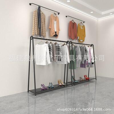 挂架落地式衣移动家用晾衣架商场直间衣挂服展播示架无品牌/陈列