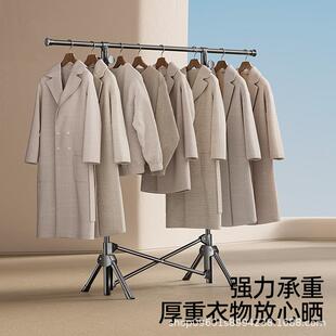 比人可折叠晾衣架落地室内家不地阳1304台用挂杆卧室伸缩晒占被衣