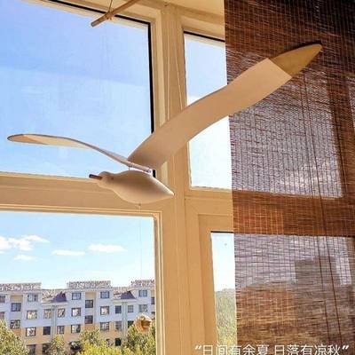木质会飞海鸥客厅台窗空阳中吊饰术儿的636童房艺创意悬挂挂饰