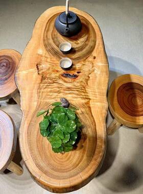 宿桌民椅新中茶桌实木桌组合茶阳台57660套装香樟木复古几式茶台