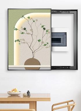 北画竖版电表箱装20230725饰电现代简约欧花卉遮挡配电箱挂画源开