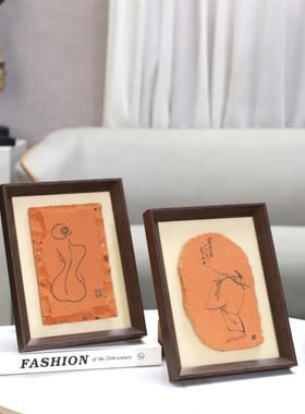 石欧式1880轻奢天床然材抽象装饰艺术摆件头柜电视柜客厅家居画饰