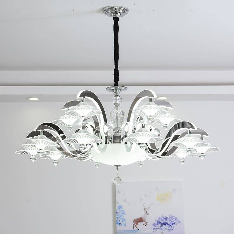 简欧轻奢水晶客厅吊灯 现代简约大气家用亚克力卧室灯led餐厅灯具