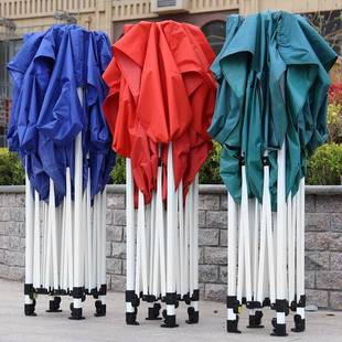 厚夜市四脚伞四角帐伞帐摆摊摆地摊篷折叠伸缩遮阳LNR伞户篷外特