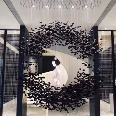 定售楼部沙盘工程灯设计师冰山酒店商场山水石头大厅堂水晶制吊灯