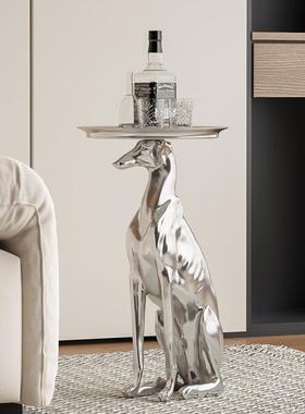 艺子创意大型落地狗角几摆件现代客旁厅沙发几边茶边贝几软YB-ML8