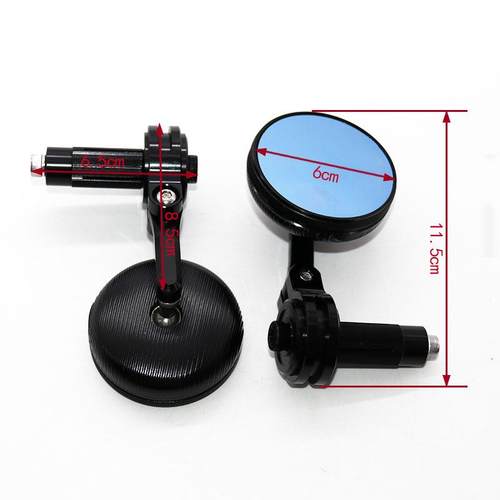 托车后镜视改装摩圆镜CNC1手把5560镜倒车镜配件反光镜7MM迷你镜