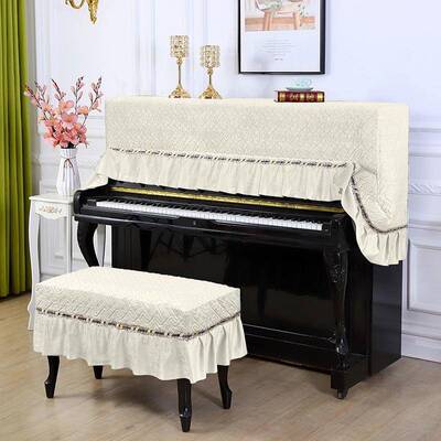 现代简钢琴罩全钢琴防XOC尘罩约欧式蕾丝罩钢琴套琴钢布盖布