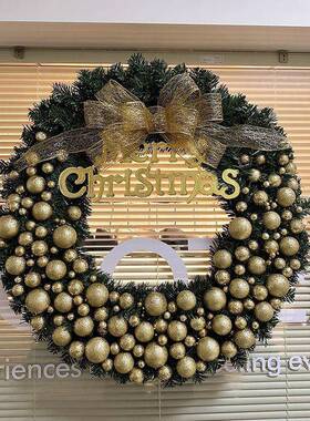 花圣诞节环门挂装饰品3040/50//606cm花圣诞树藤条圈商场酒店橱窗