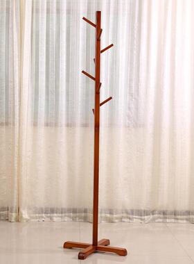 榆木缘简约落衣帽架36751实地木八挂枝家具创包意衣架架落地晾衣