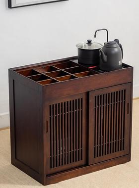 移动小ZRN茶台客厅烧水一物体收纳置茶茶水柜壶乌金石泡茶桌小户
