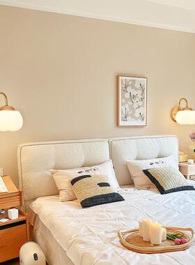 大观园壁卧室床头灯奶油35985客厅背灯景灯原木日式新款棉风花灯L