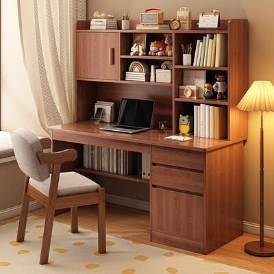 书桌用书架书柜公一体家电脑48111桌学作业桌写字桌卧室生书房实