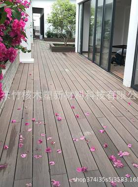 二代栏共挤塑木地板户外露台花园塑阳台防木腐围RLC庭院室外木板