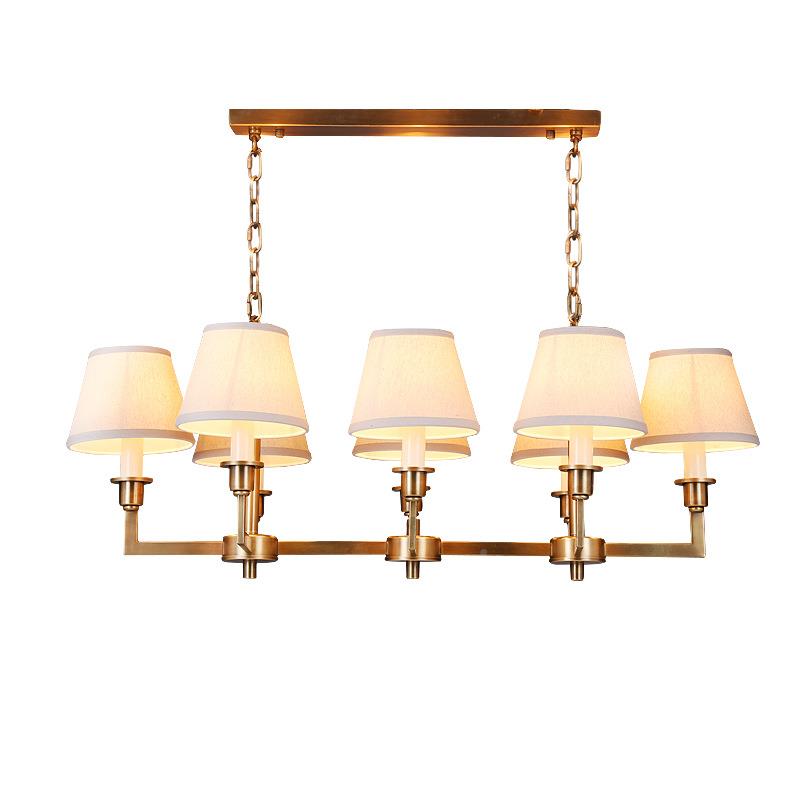 美式吊餐厅长气餐方形现代简约大创2314意桌咖啡厅个性吸吊灯两用