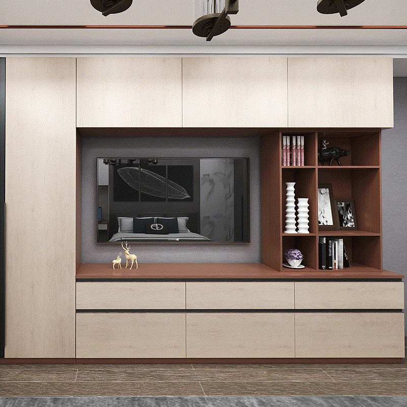 简约时尚电视柜 一柜多用收纳柜茶几全铝家具定 制挂墙式柜体加工