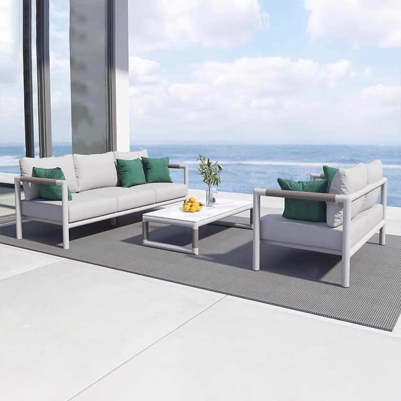 北欧户外沙发组合庭院露台别墅花园家具室外防水防晒设计师售楼部